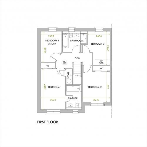 Benson first floor floorplan
