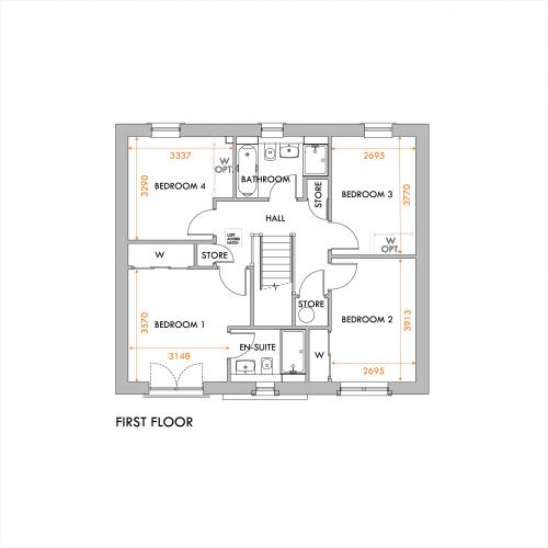 Catesby first floor floorplan