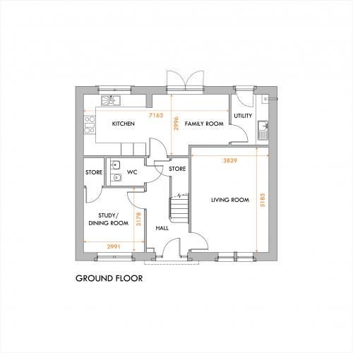 Catesby ground floor floorplan