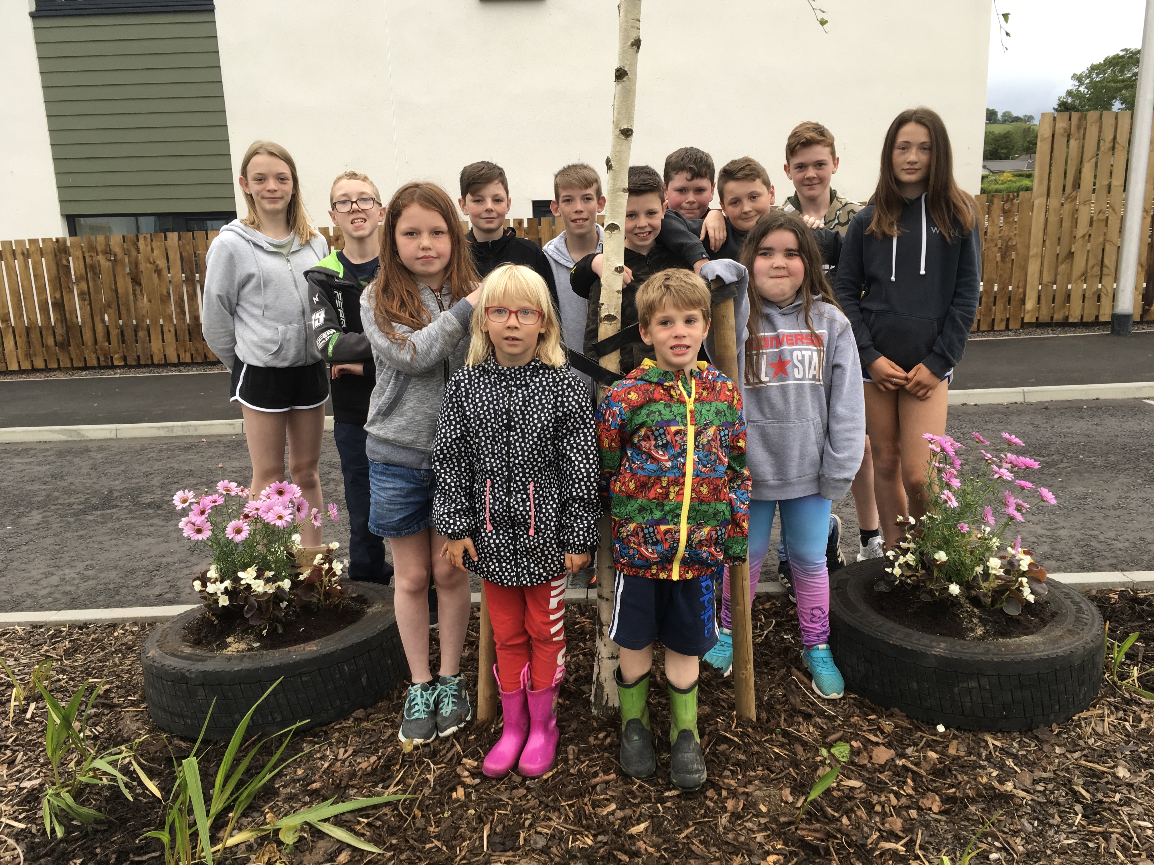 Winning street with donated of plants