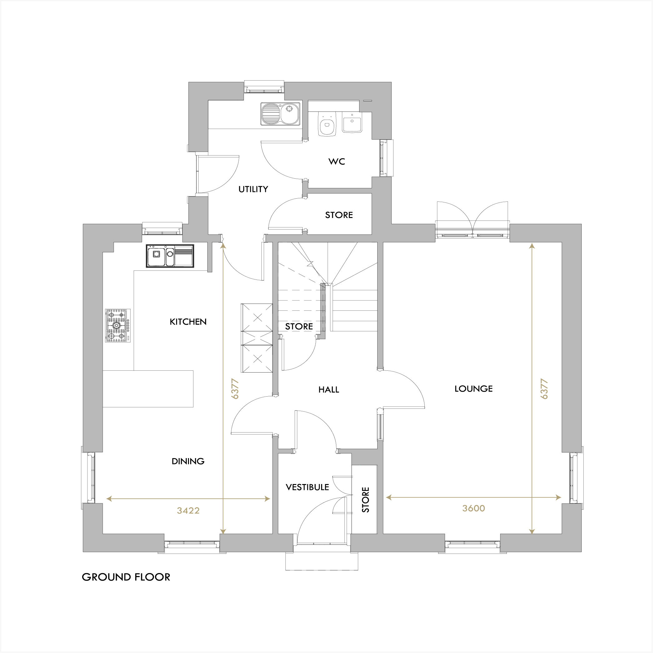 Gosford ground floor floorplan