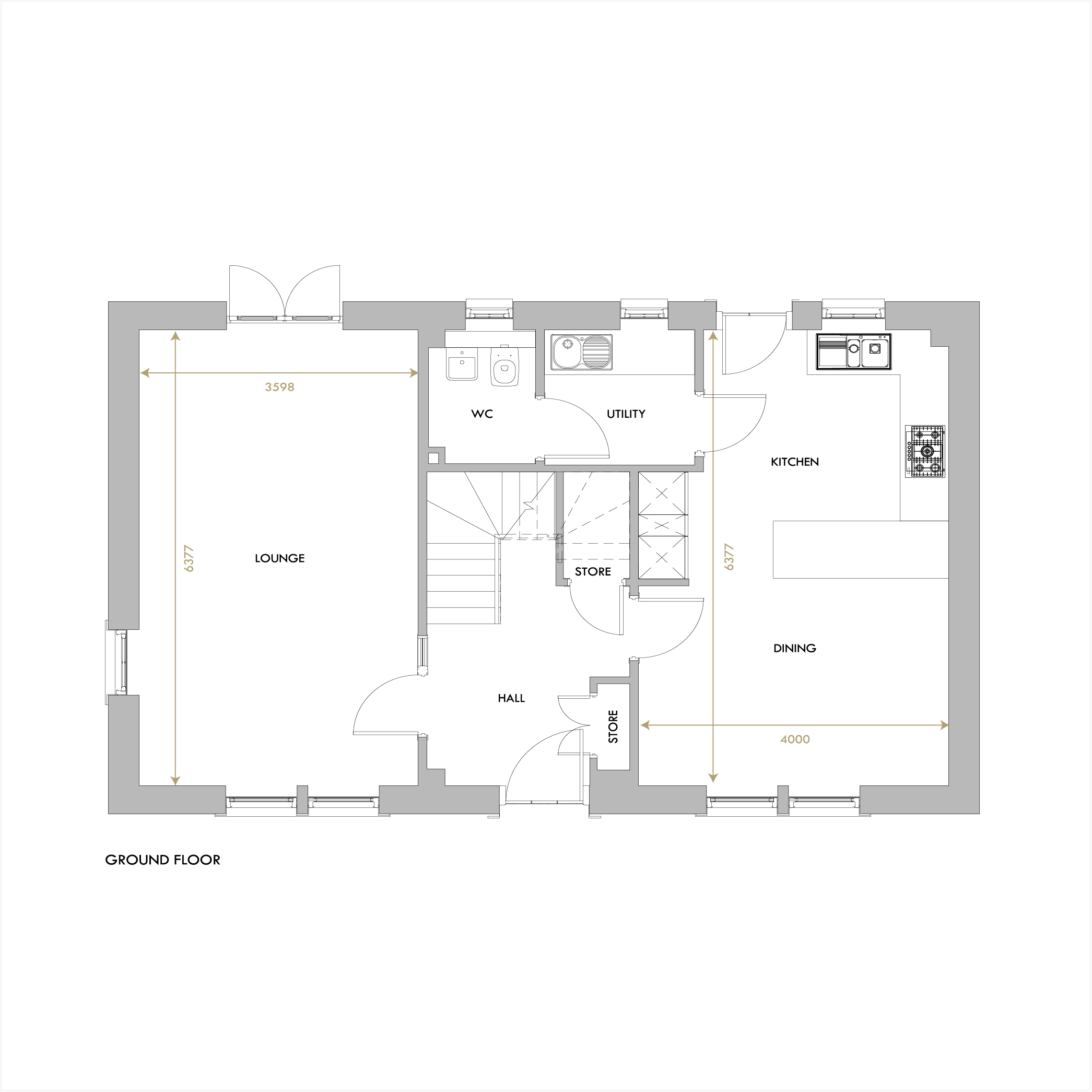 Hamilton ground floor floorplan