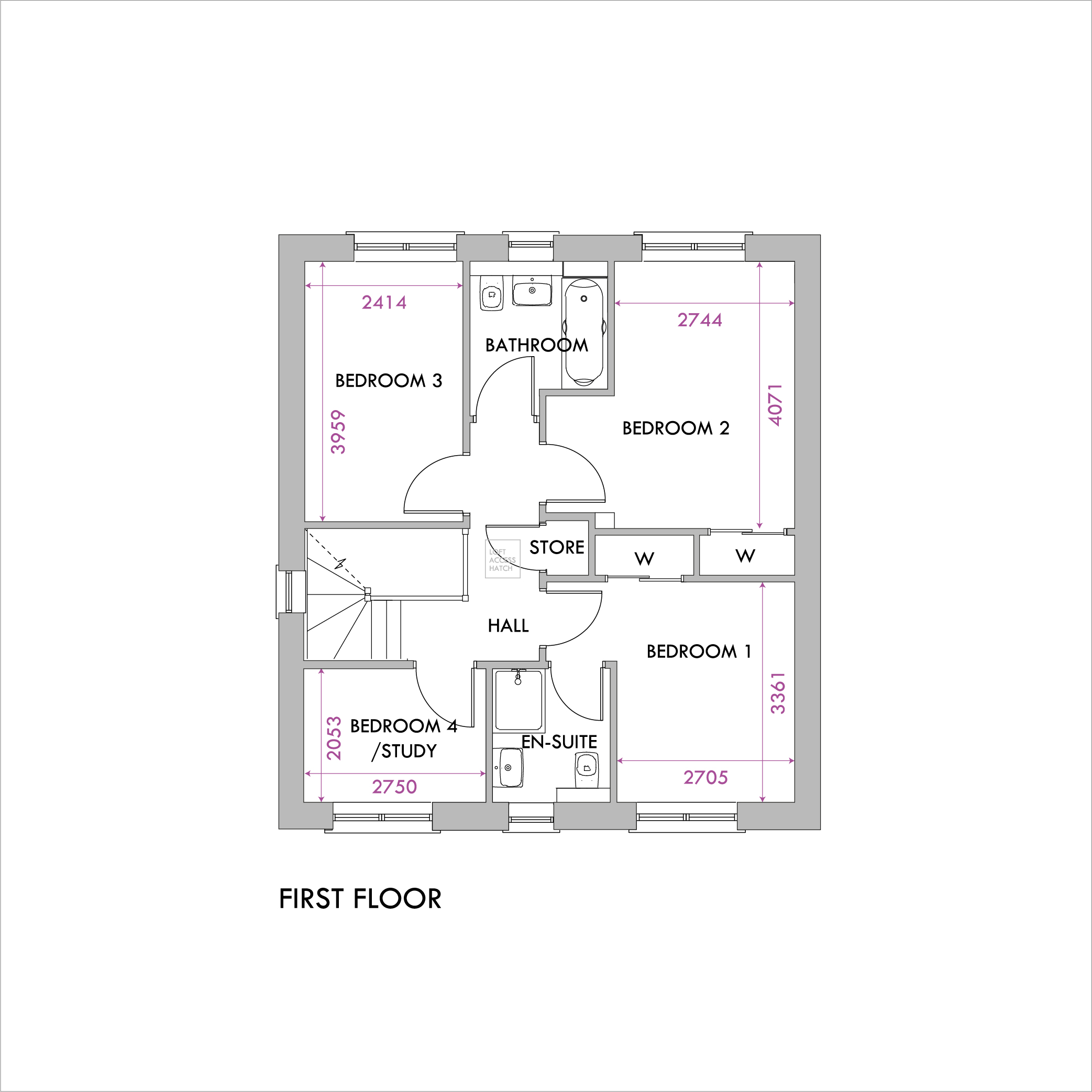 Bennett first floor floorplan