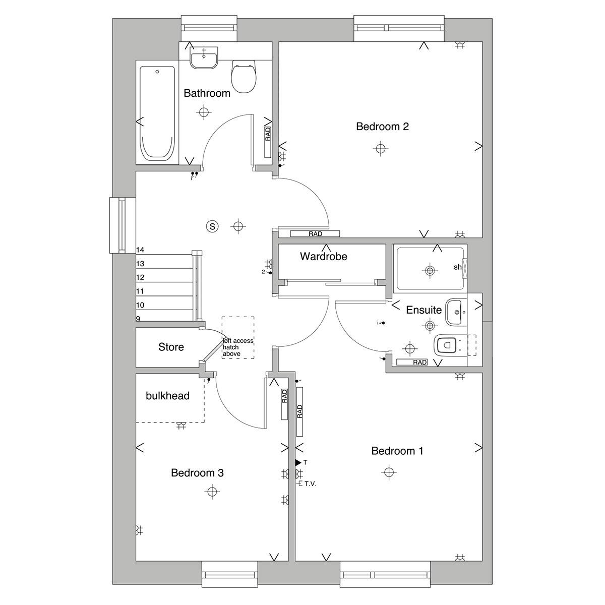 Oak first floor floorplan