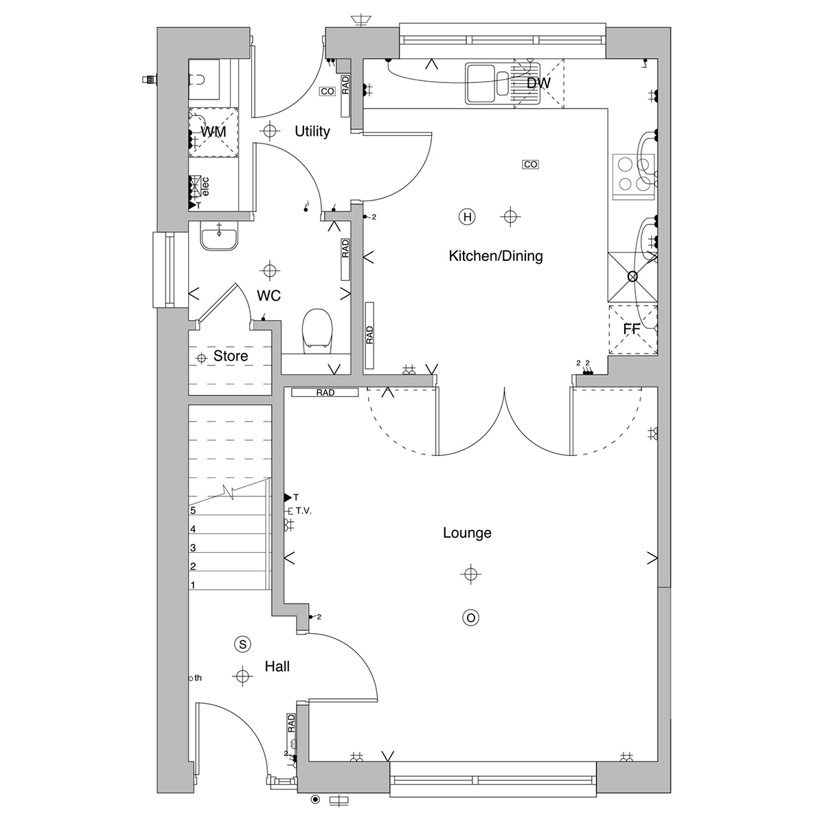 Oak ground floor floorplan