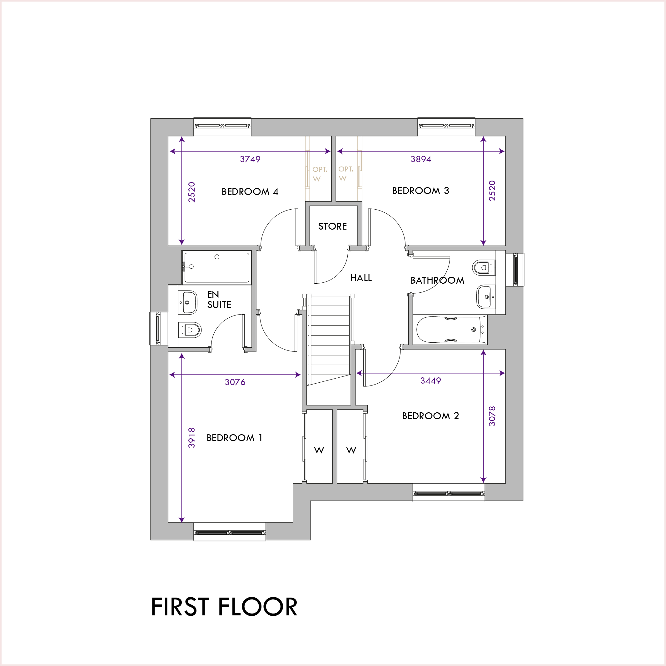 Hawthorn first floor plan