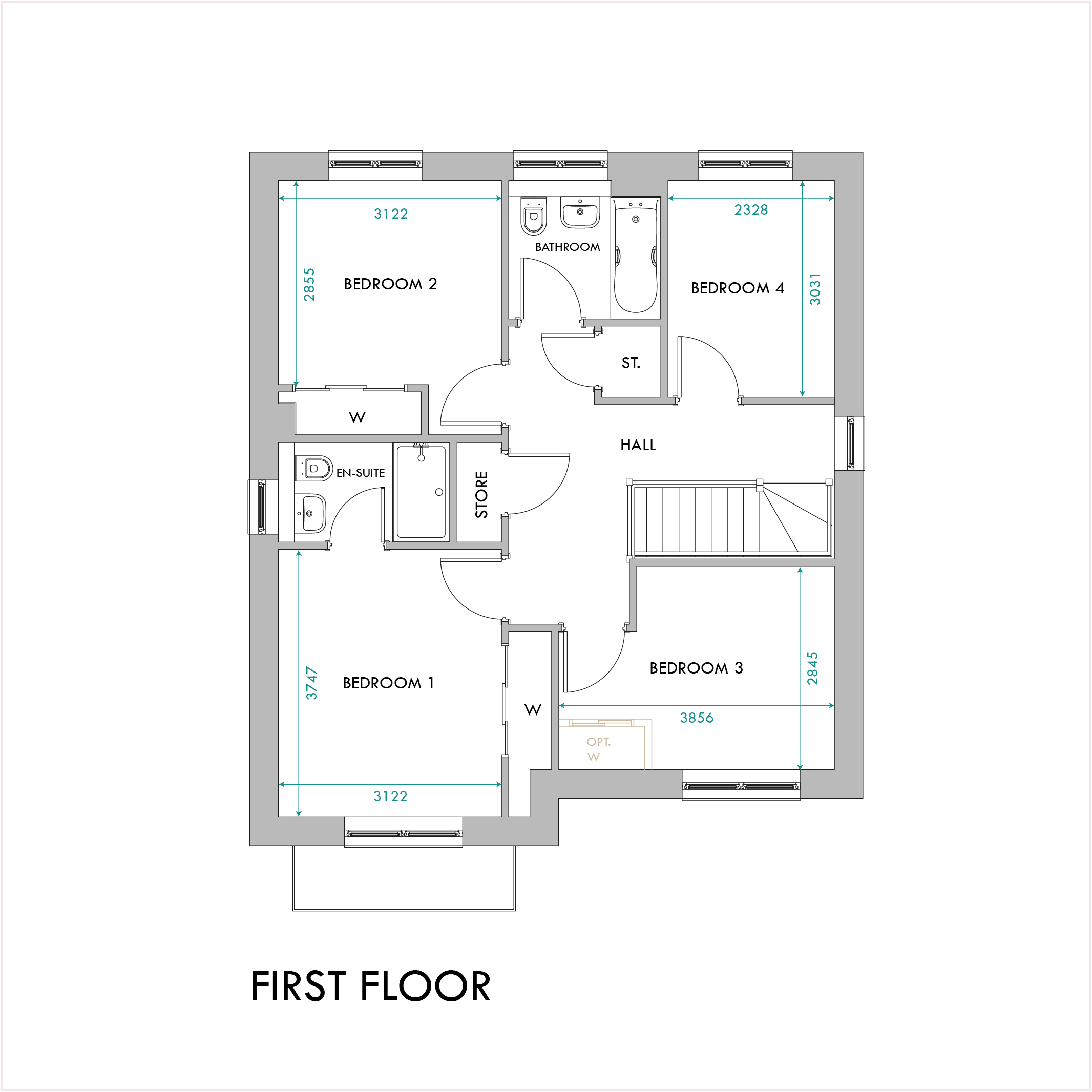 Redwood first floor plan