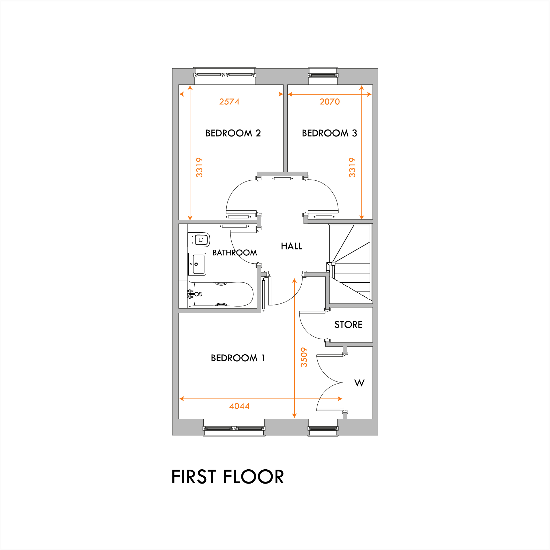Borthwick first floor plan
