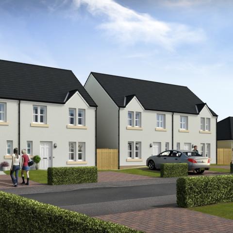 CGI of Mains Farm phase 2 street scene
