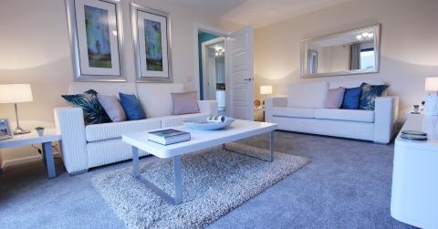 Living room of previous show home at Wester Lea